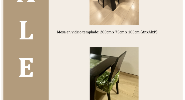 Comedor 6 puestos Madera Brunati